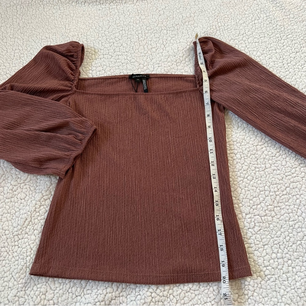 Dynamite Square Neck Puff Sleeve Top - Picture 9 of 9